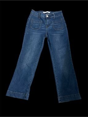 Women's Wide-Leg Denim Jeans in Dark Blue
